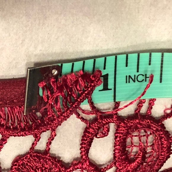 NWT Kay Unger NY Cranberry Floral Lace Dress - Picture 5 of 7